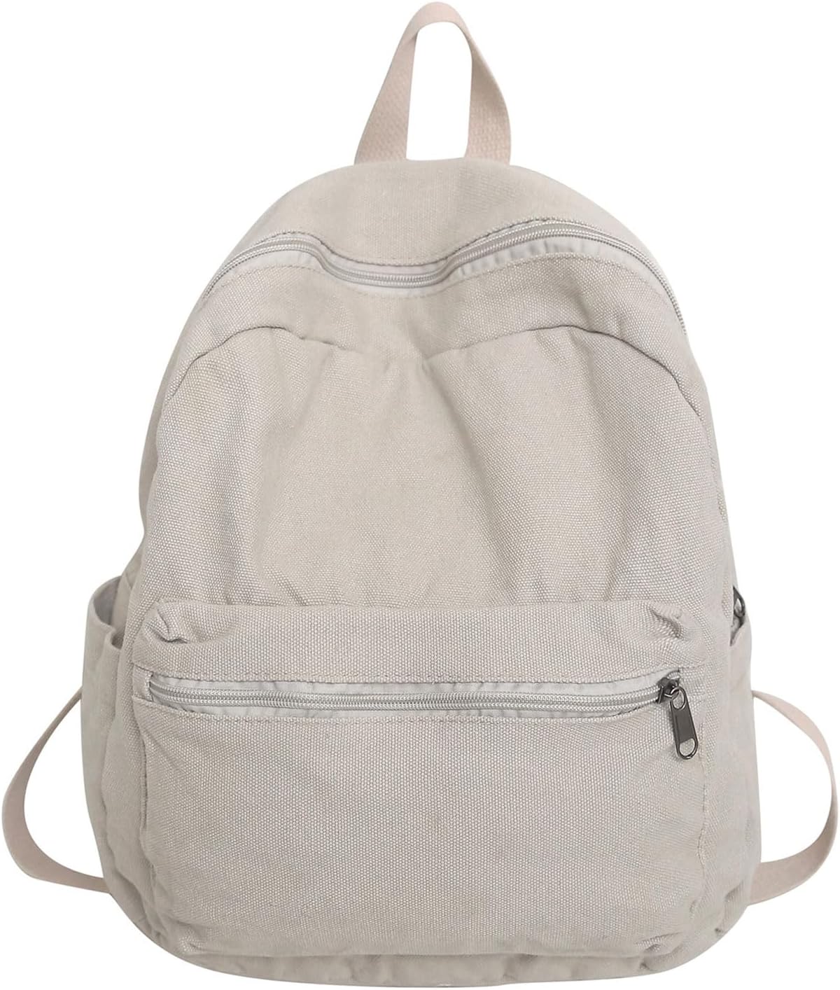 Mini Backpack Purse for Women Canvas Cute Small Backpack Purse for Girls Aesthetic Vintage Travel Backpack Grey