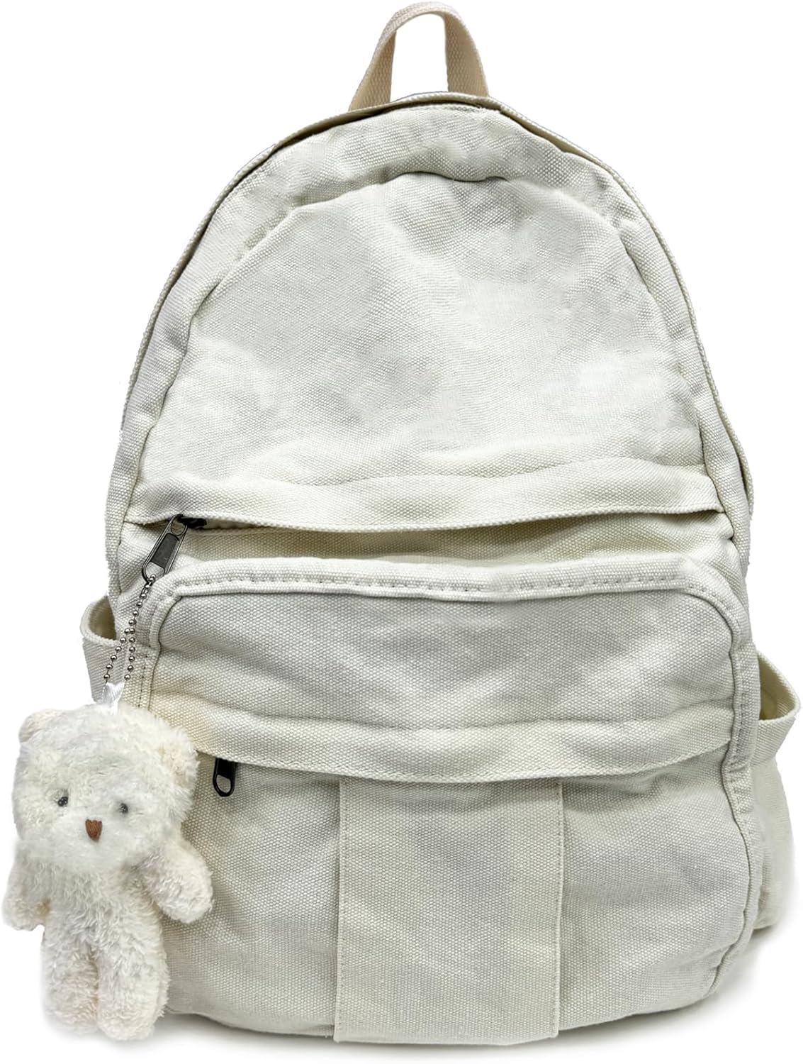 Cute Canvas Backpacks for Women Girls, Aesthetic Laptop Bookbag Vintage Backpack for College High School
