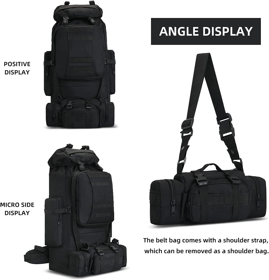 100L Camping Hiking Backpack  Rucksack Military Camping Backpacking Daypack