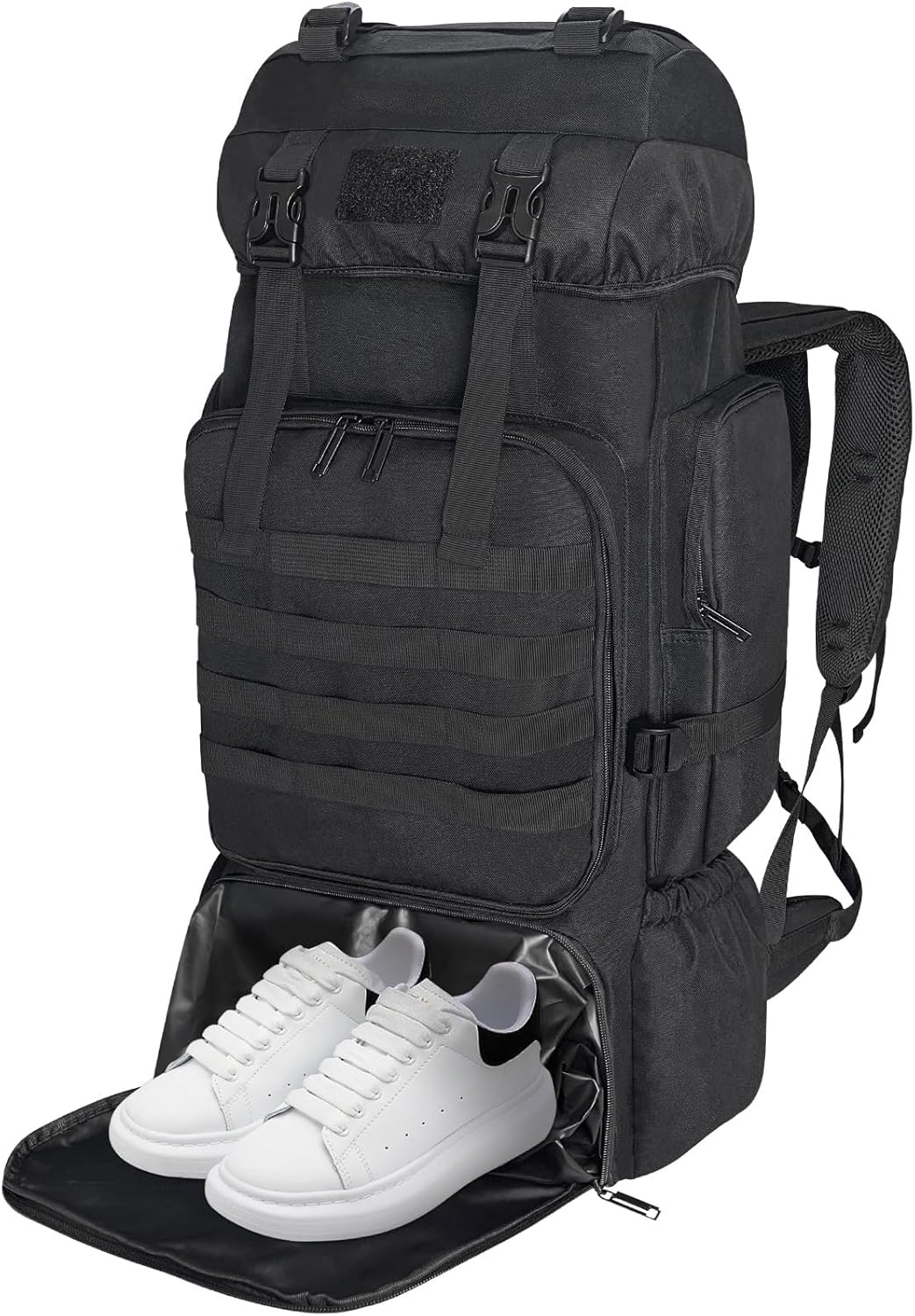 80L 100 liters Hiking Backpack Camping Rucksack, Men Outdoor Travel Climbing Knapsack Mountaineering Trekking Backpack